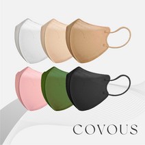 재한 커버스 새부리형 마스크 COVOUS KF94 컬러마스크 키즈컬러마스크 50매 [5005], 카키(키즈) 50매