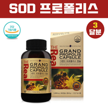 3세대 프로폴리스 추출물 SOD 이소 플라보노이드 항산화 효소 베스티롤 활성증가 꿀벌의 무균 자연 보호막 7중 레드 그린 브라운 면역력 영양제 식약처 기능성 인정 건강기능식품, 1개
