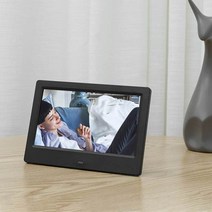 디지털 액자 7HD 1024x600 디지털 사진 프레임 사진 멀티 미디어 플레이어 알람, 검정, 중국