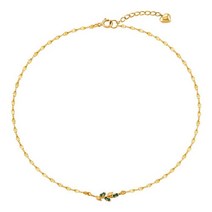 [니지쥬얼리] 14K GOLD 포인트 리프 체인 발찌