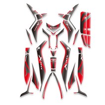 Kodaskin-야마하 오토바이 3D 프린팅 스티커 데칼 장식 XMAX300 xmax 300 x-max 300 x max 300, 01 빨간
