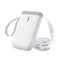 JINGCHEN D11 KC인증 휴대용 블루투스 라벨 프린터 라벨지1롤 증정, 투명색14*30mm-210장
