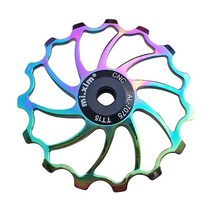 도로 자전거 세라믹 풀리 뒷 변속기 15T 가이드 MTB 베어링 자키 휠, 화려한, 직경 58mm, 알루미늄 합금