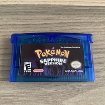 1108_쿠팡_메모리카드 비디오 게임 콘솔용 레트로 GBA 포켓몬 메모리 카드 파이어 레드/루비/사파이어/에, 02 Sapphire