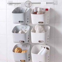 거와스 무타공 걸이형 다용도 정리 수납함 3P, 그레이, 3개