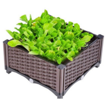 제이제이 텃밭 박스 화분 재배 상자 베란다 정원 야채 키우기, 가로 3단