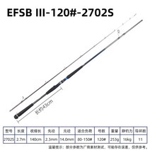 낚시대 루어낚시 1.6m-2.7m 바다낚시대 루어 세트 갑오징어, 직병120호2.7m3세대블루