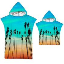 마이크로 화이버 패브릭 프린트 후드 비치 타월 성인용 고속 건조 수영장 판초 목욕 망토 가운 피트니스, 07 7_02 마이크로fiber 76x65