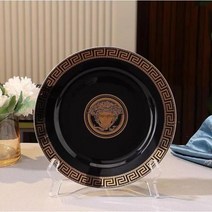 유럽 그릇 세트 접시 집들이 선물 수입 본 차이나 세라믹 그물 서양 음식 홈 북유럽 스타일 프놈펜 스테이크 수저 럭셔리, 8 inches 9