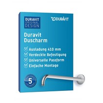 Duravit 독일직구 듀라빗 스테인레스스틸 범용 샤워 암 크롬 410mm UV0670028010, 1개
