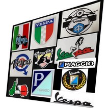 베스파 스티커 로고 튜닝 포인트 방수 반사 피아지오 데칼 카킹즈, (01)