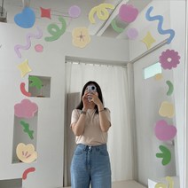 거울 유리 창문 스티커 1+1 유리창 리무버블 윈도우 감성, 컨페티_오브제