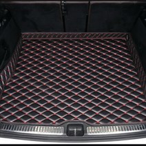 트렁크 매트 토레스 bmw 테슬라 XWSN-PU 가죽 커스텀 자동차 트렁크 매트 아우디 A6 2005-2011 2012-2018, 01 Black Red_03 A6 2019-2022