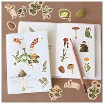 켈리그라피 종이 스티커 고래 식물 새 꽃 플라워 꾸미기 DIY 스티커 다꾸 스티커 스꾸, 라벤더