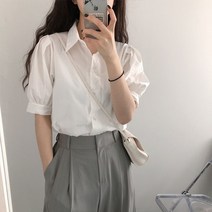 러블로이 여성 퍼프 소매 셔츠