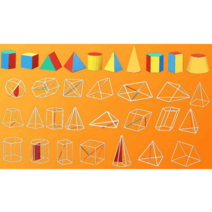 정다면체 입체모형 공간감각 창의력 만들기 세트, 11개프레임 + 11개자석세트+32개의 패싯