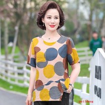 puildaug 코튼 및 린넨 중년 여성 여름면 및 린넨 체크 무늬 코트 여름 드레스 큰 느슨한 짧은 소매 티셔츠 작은 셔츠