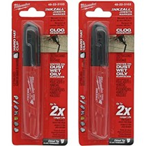 밀워키 48-22-3103 Inkzall Chisel Tip 물 기름 및 먼지 방지 기능이있는 다중 표면 작업장 마커 (2 팩)