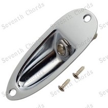 잭서포트 서포트잭 635 전기베이스 기타 잭 출력 입력 소켓 보트 스타일 플레이트 크롬 블랙 골드 액세서리 부품 2 개, chrome x 2 pcs