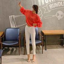 [1+1추가할인!] 아방핏 벌룬 크롭 라운드 니트