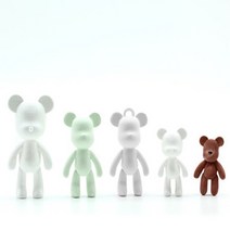 몰드몰 수제몰드 - 베어브릭 ( 5종 ) 2D, 증(고리형)