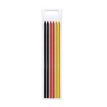 리필 리드 및 내장 샤프너가 있는 단단한 목수 연필 스크라이버 목재 바닥 마킹 목공, 09 6Pcs-Mix refill C