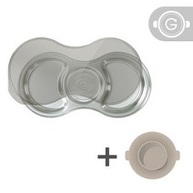 그로미미 스테인리스 식판 (3구) + 실리콘 흡착판, 흡착식판(3구), 선택완료