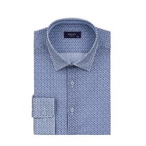 바찌 올오버 프린트 슬림핏 여름용 긴소매 캐주얼 셔츠 블루 VD1K2CS191B0