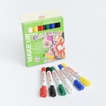 플레이컬러 페이스페인팅 일반 메탈 펜타입 / 옵션선택, 일반6색