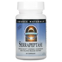 소스 내츄럴 세라펩타아제 60정 / 슈퍼푸드 부모님 선물 직장인 Source Naturals Serrapeptase 60 Capsules, 120 개
