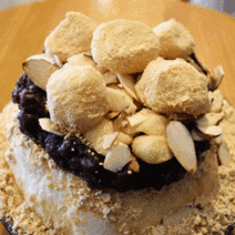 빙수 재료 인절미 찹쌀떡 빙수떡 (택1) 팥빙수 떡 카페 재료 업소용 냉동 토핑 콩고물 다이스, 한입인절미(빙수인절미) 1kg