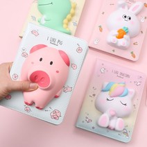 말랑말랑 스퀴시다이어리 3D 캐릭터노트 25종컬렉션, 1.토끼