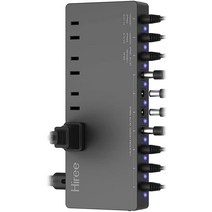 미국발송 Hiree 기타 페달 전원 공급 장치 어댑터 스테이션 디스트리뷰터 9V/12V/18V 이펙트 페달 보드용 10개의 분리 DC 출력 스피커 악기 충전용 AC 콘센트 4, Black