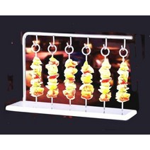 바베큐꼬치 걸이 바비큐 양꼬치 구이 그릴 행거 랙, 스테인리스 스틸 스틱 10개