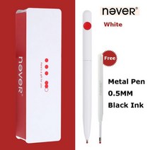 원래 샤오미 메탈 펜 Mi 로그인 Rollerball pучеа Caneta PREMEC 스위스 리필 비즈니스 사무실 학교 레터지, 1Never White Pen