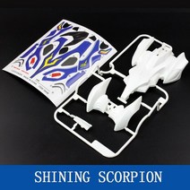daxing mini 4wd toy car shell with 스티커 car body 카울 하우징 빛나는 breaker 용품 14세 이상 미니카, 빛나는 전갈