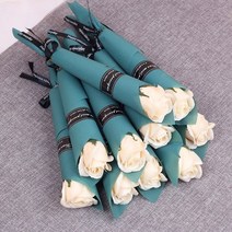 비누꽃 비누꽃바구니 꽃다발 플라워박스 105pcs 비누 장미 꽃다발 fridend, 샴페인, 10개