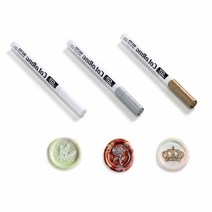 실링왁스용품 초대장 편지 도장만들기 (메탈릭마카), 골드