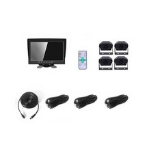 어라운드뷰 대형 화물차 4채널 블랙박스 360도 미러링, 7인치 디스플레이 + 64G 메모리카드