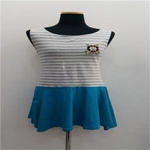 [오노마] ONM S1381/바캉스룩/마린룩/시원한 닻자수 면민소매원피스