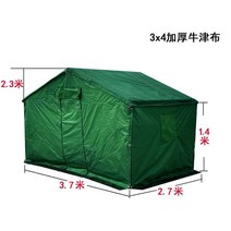 미군텐트 야외 천막 밀리터리 군용 막사 프리솔져, 아연 도금 파이프 녹색 3 x 4