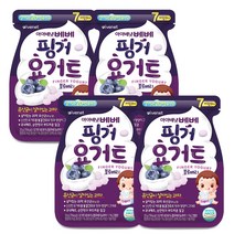 아이배냇 베베 핑거요거트 4종 세트 7개월부터, 4개, 블루베리4개, 20g