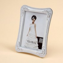 로맨틱 럭셔리 웨딩 큐빅 실버 화이트 액자 셀카 인테리어 이미지사진 프로필 신혼부부 포토테이블