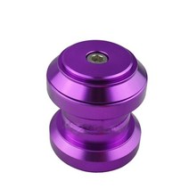 전문 자전거 부품 로드 바이크 2 베어링 헤드셋 1 18quot 34mm 스티어링 탑 캡 커버 외부 헤드셋밀폐 나사산 포크 스템, 자주색