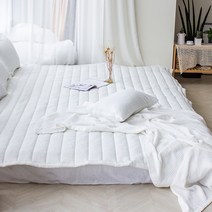 다소미아 뱀부 시어서커 여름패드 패밀리매트리스 여름침대패드 S/Q/K/KK/KKK/SK, 뱀부 프릴 시어서커 세로누비 카페트 KKK