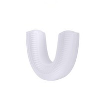 U 자형 전동 칫솔 식품 학년 실리콘 구강 관리 청소 초음파 치아 미백 여행 세트, 01 Toothbrush head, 01 Toothbrush Head