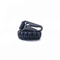 Dango EDC 테더 - 코브라 위브 550 파라코드 - 15.2cm(6인치) 직조 3m(10피트) 언래블(브라운), Jet Black, Jet Black