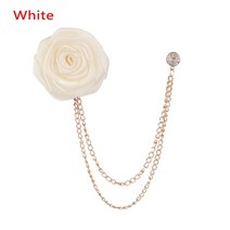 남자 양복 브로치 빈티지 정장뱃지 체인 뱃지 어 신랑 수제 브로치 웨딩 천 아트 장미 꽃 브로치 옷깃 브로치 배지 체인 술 정장 남성용 액세서리