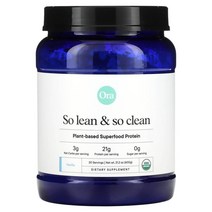 Ora (오라) Ora So Lean & So Clean 식물성 슈퍼 푸드 단백질 바닐라 맛 600g(21.2oz), 5개