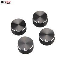 HIFIDIY LIVE 4PCS 알루미늄 볼륨 컨트롤 로터리 노브 블랙 6mm 직경 널링 샤프트 전위차계 캡 직경 10 ~ 40mm, Gold D20H 13_25